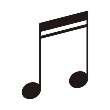 İzole on altıncı kirişli Not. Müzik Notası