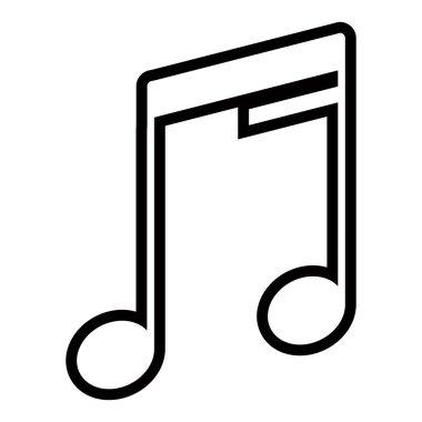 İzole on altıncı kirişli Not. Müzik Notası