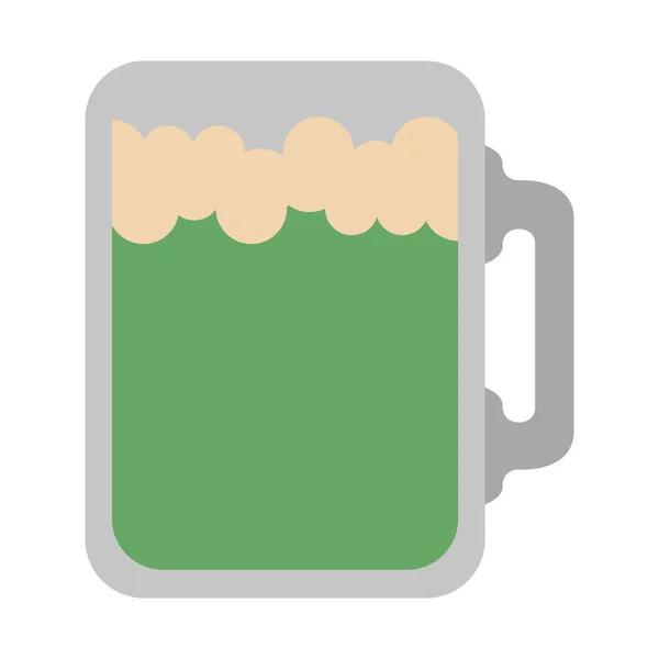 Geïsoleerde bier pictogram. Patrick dag — Stockvector