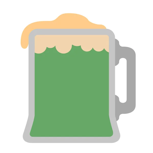 Изолированная пивная икона. День Патрика — стоковый вектор