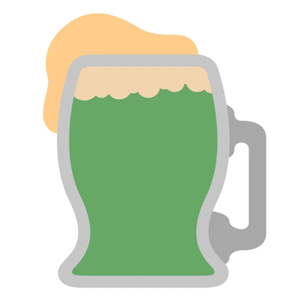 Geïsoleerde bier pictogram. Patrick dag — Stockvector