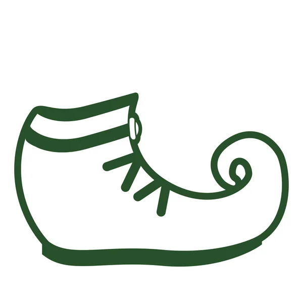 Ícone de sapato de duende isolado. Dia do Patrick — Vetor de Stock