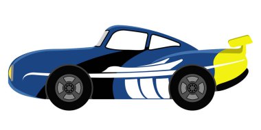 İzole yarış araba simgesi