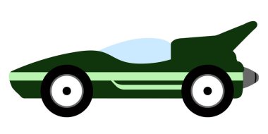 İzole eski yarış araba simgesi