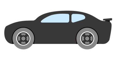 İzole yarış araba simgesi