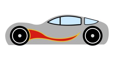 İzole yarış araba simgesi