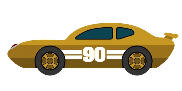 Elszigetelt racing autó ikon — Stock Vector