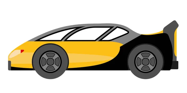 Icono de coche de carreras aislado — Vector de stock