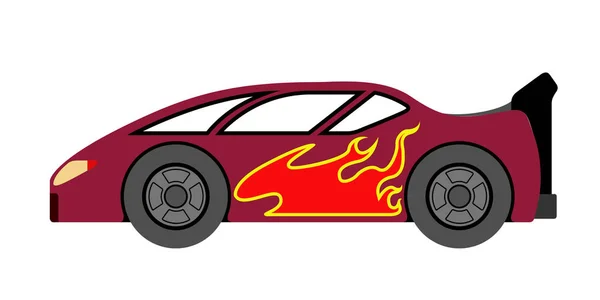 Icono de coche de carreras aislado — Vector de stock