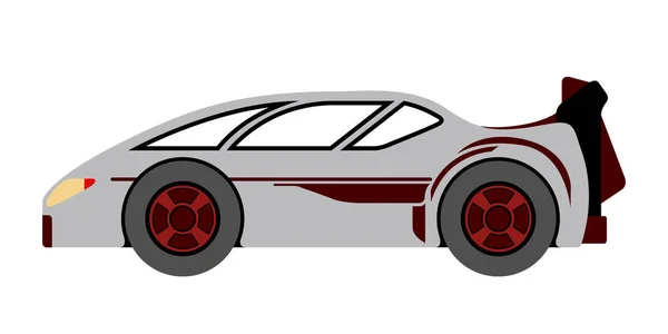 Icono de coche de carreras aislado — Vector de stock