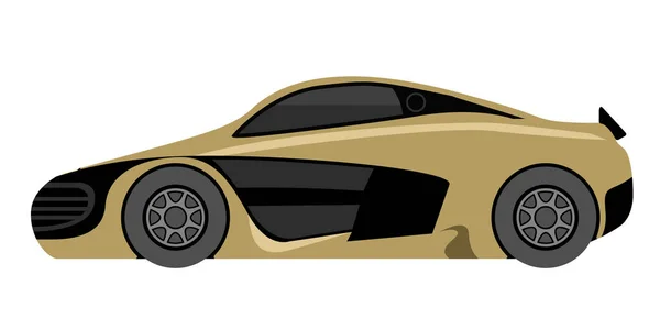 Icono de coche de carreras aislado — Vector de stock