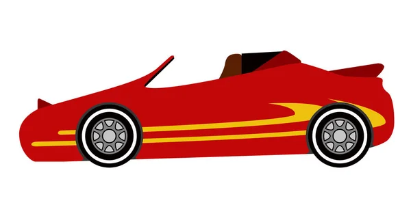 Geïsoleerde oude race auto pictogram — Stockvector