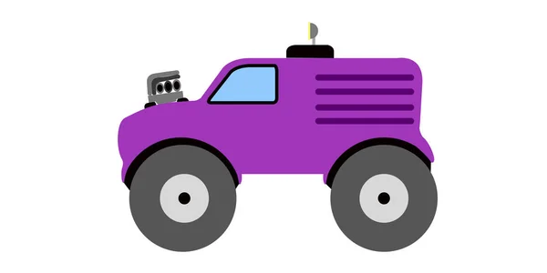 Isolé vieille icône de camion de course — Image vectorielle