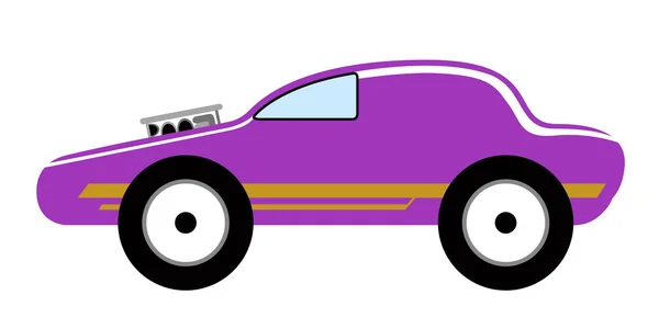 Icono de coche de carreras aislado — Vector de stock