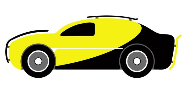 Icono de coche de carreras aislado — Vector de stock