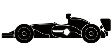 İzole yarış araba simgesi