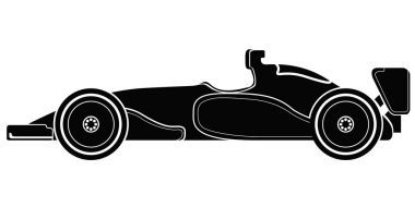 İzole yarış araba simgesi