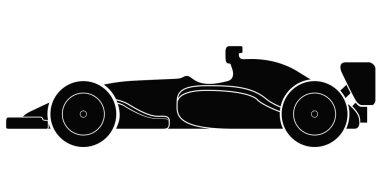 İzole yarış araba simgesi