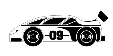 İzole yarış araba simgesi