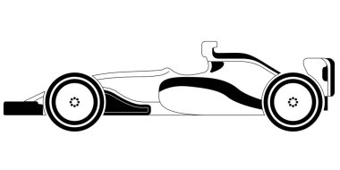 İzole yarış araba simgesi