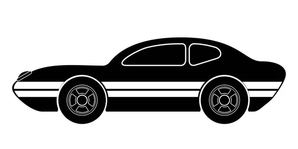 Icono de coche de carreras aislado — Vector de stock