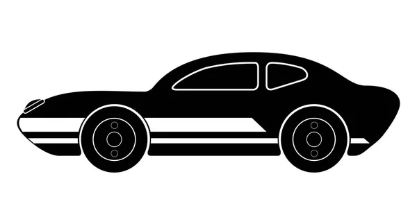 Icono de coche de carreras aislado — Vector de stock