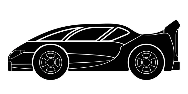 Icono de coche de carreras aislado — Vector de stock