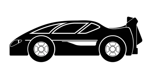 Icono de coche de carreras aislado — Vector de stock