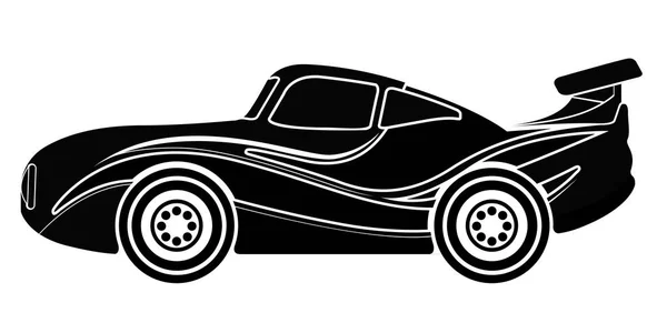 Icono de coche de carreras aislado — Vector de stock