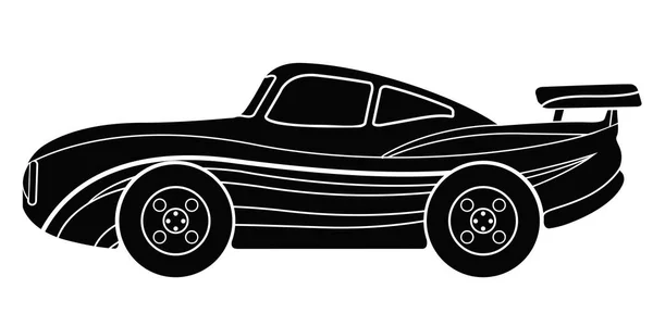 Icono de coche de carreras aislado — Vector de stock