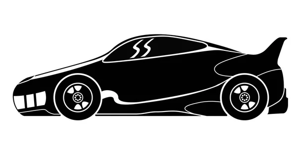 Icono de coche de carreras aislado — Vector de stock