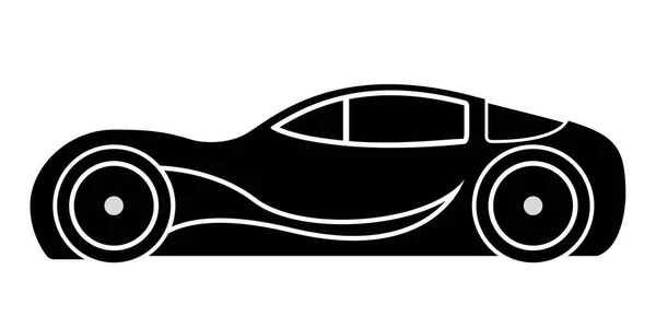 Geïsoleerde race auto pictogram — Stockvector
