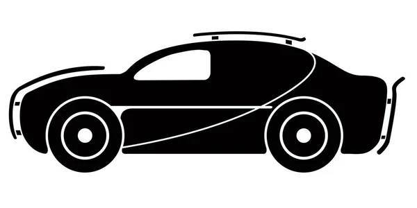 Icono de coche de carreras aislado — Vector de stock