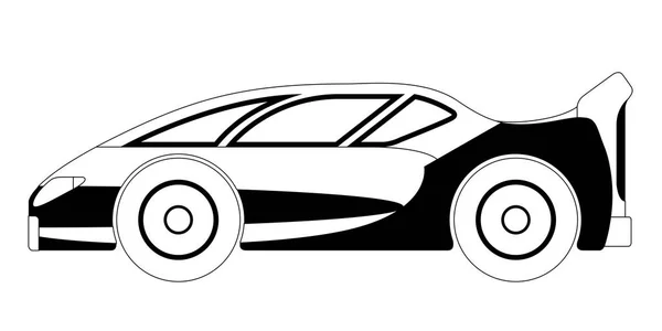 Icono de coche de carreras aislado — Vector de stock