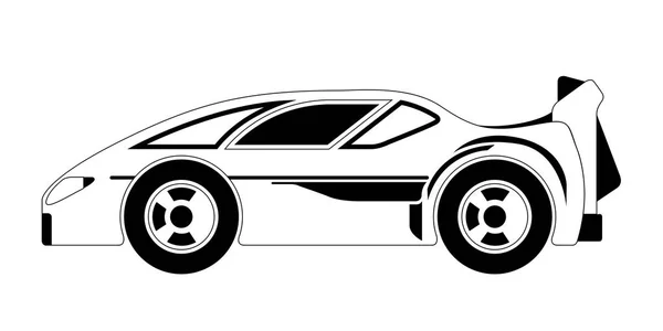 Izolované závodních aut ikona — Stockový vektor