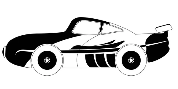 Icono de coche de carreras aislado — Vector de stock