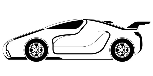 Icono de coche de carreras aislado — Vector de stock