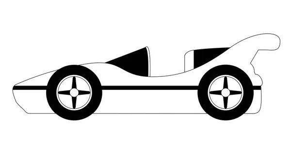 Ізольована стара ікона гоночного автомобіля — стоковий вектор
