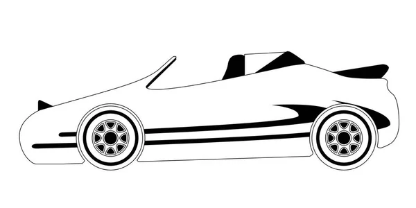 Icono aislado coche de carreras de edad — Vector de stock