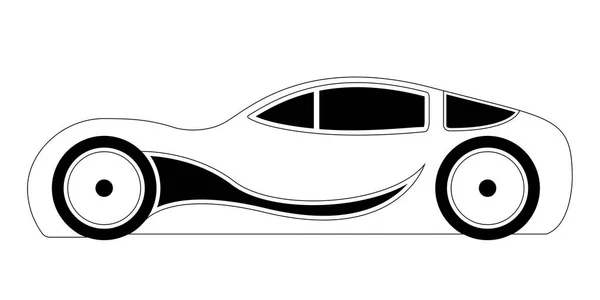 Icono de coche de carreras aislado — Vector de stock