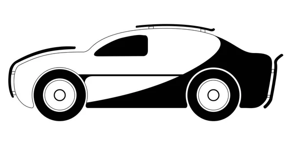 Icono de coche de carreras aislado — Vector de stock