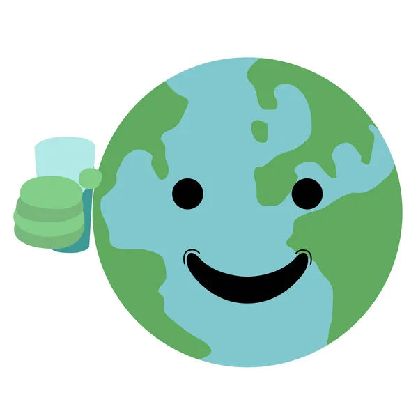 Glückliches Globus-Bild — Stockvektor