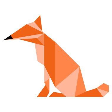 Soyut düşük Poli fox simgesi