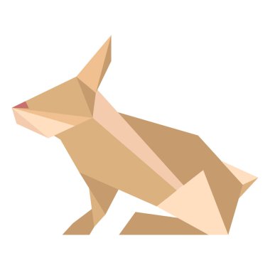 Soyut düşük Poli tavşan simgesi