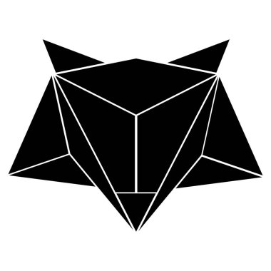 Soyut düşük Poli fox simgesi