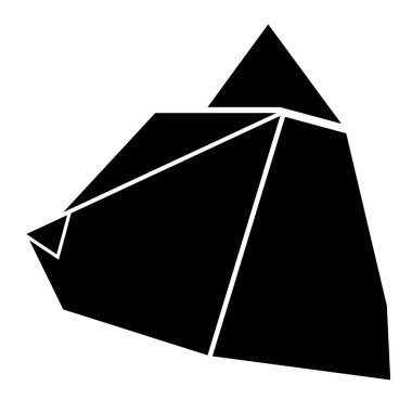 Soyut düşük Poli kedi simgesi