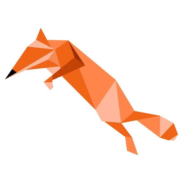 Abstraktes Low-Poly-Fox-Symbol — Stockvektor