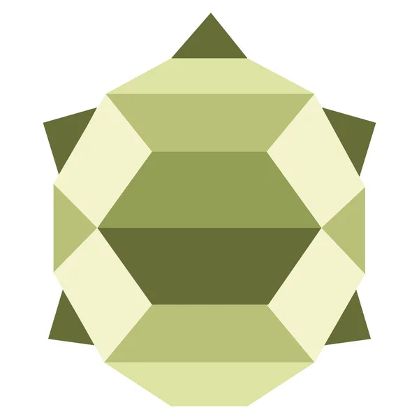 Icône abstraite basse poly tortue — Image vectorielle