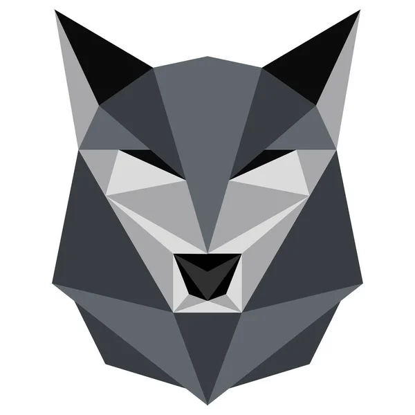 Ícone de lobo baixo abstrato — Vetor de Stock