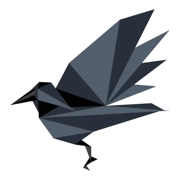 Абстрактная икона ворона — стоковый вектор